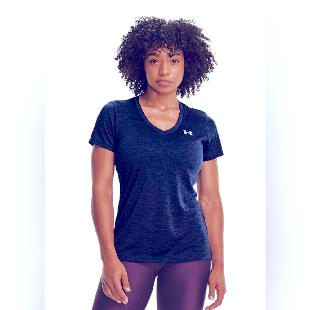 Under Armour womens Tech V-neck Twist Short-sleeve T-shirt